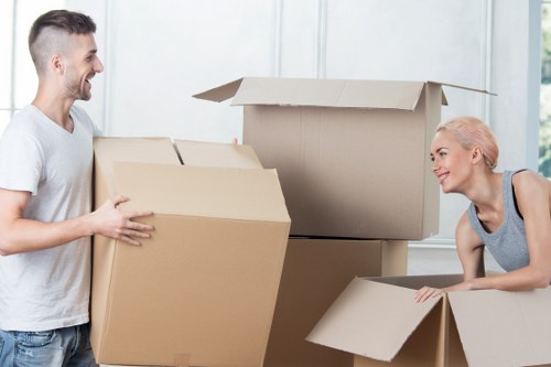 Packed household goods and furniture ready for secure storage in Queenspark